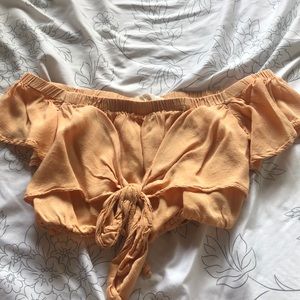 Orange off the shoulder top